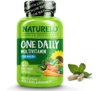 NATURELO One Daily Multivitamin for Men (50+) - with Natural Food-Based Vitamins, Minerals, Fruit & Veg Extracts - Optimally Formulated for Men Over 50-60 Vegan Capsules | 2 Month Supply