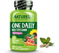 NATURELO One Daily Multivitamin for Women (50+) - with Natural Food-Based Vitamins, Minerals, Fruit & Veg Extracts - Iron-Free Menopause Supplement - 60 Vegan Capsules | 2 Month Supply