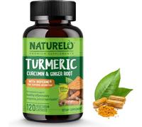 NATURELO Turmeric Curcumin with Ginger | 120 Capsules | 40 Days