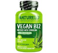 NATURELO Vegan Vitamin B12 Methylcobalamin with Spirulina | 90 Caps