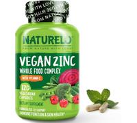 NATURELO Zinc Citrate with Vitamin C & Whole Foods | 120 Capsules