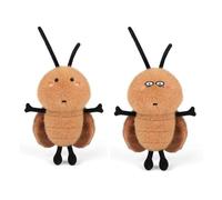 NatureMan 2 Pcs Cockroach Stuffed Animal 9.8 Inches Plush Cockroach Soft Stuffed Animal Toy Ugly Funny Brown Plush Doll for Halloween Birthday Party Gifts Home Decoration