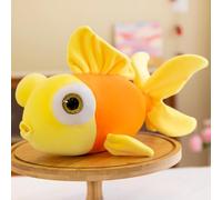 NatureMan 35cm Goldfish Stuffed Animal Toy Cute Soft Fish PlushPillow for Home Ddecoration Kids Pillow Gift (Yellow)