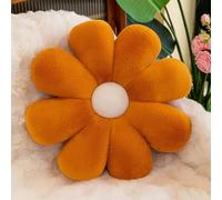 NatureMan 50cm Flower Pillow,Soft Flower Shaped Floor Cushion,Cute Aesthetic Pillow, Decorative Pillows for Bed Sofa (brown)
