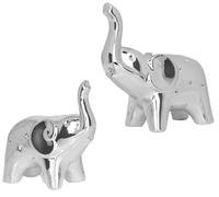 NatureMan A Pair Elephant Statue Home Decor,Modern Style Elephant Figurines,Mother Child Elephant Decorative Home Accessories for Office Desktop Bookshelf Living Room (silver)