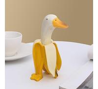 NatureMan Garden Decor,Creative Art-Banana Duck Statue,Resin Peeled Yellow White Banana Duck Statue for Indoor Outdoor Garden Yard Lawn Home Office Decorations