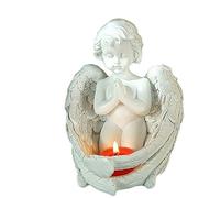 NatureMan Praying Angel Tealight Holder,Prayer Angel Statue,Home Garden Decorative Christmas Church Baptism Angel Collection Figurine