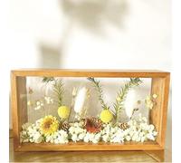 NatureMan Shadow Photo Frame,Wooden Double-Sided High-Definition Plexiglass Storage Box, DIY Display Box, Suitable for Dried Flowers, Specimens, Handicrafts (Wood Color)
