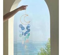 NatureMan Wind Chimes for Outside - Handcrafted Capiz Shells Windchime Coastal Style Decor for Indoor/Outdoors, Summer Patio Garden Decor, Great for Women, Wind Chimes Lovers Gift (Blue)