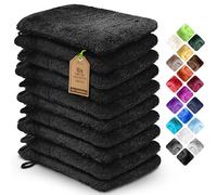 NatureMark 10 Bath Gloves, 15 x 21 cm, 100% Cotton, Black