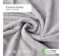NatureMark 8-Piece Terry Towel Set - 100% Cotton - Soft & Absorbent - 4 Guest Towels (30 x 50 cm), 2 Hand Towels (50 x 100 cm), 2 Bath Towels (70 x 140 cm) - Silver Grey