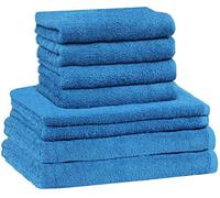 NatureMark 8-Piece Terry Towel Set - 100% Cotton - Soft & Absorbent - 4 Guest Towels (30 x 50 cm), 2 Hand Towels (50 x 100 cm), 2 Bath Towels (70 x 140 cm) - Royal Blue