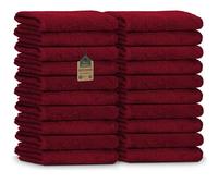 NatureMark Terry Guest Towels 30 x 50 cm 100% Cotton Bordeaux Red Pack of 20