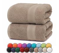 NatureMark Pack of 2 Bath Towels, 70 x 140 cm, 100% Cotton, Sand