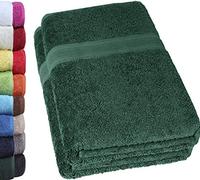 NatureMark Pack of 2 Sauna Towels Premium Quality 80 x 200 cm Sauna Towel Sauna Towel 100% Cotton Dark Green
