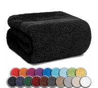 NatureMark Sauna Towel/Bath Towel - Premium Quality 80 x 200 cm - Sauna Towel 100% Cotton - Colour: Black