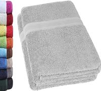 NatureMark Sauna Towel Premium Quality 80 x 200 cm 100% Cotton Silver Grey Pack of 2