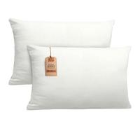 NatureMark Set of 2 Jersey Cushion Covers - Elastic, Soft, Breathable and Skin Friendly - Washable Cushion Cover - 40 x 60 cm (Ideal for Neck Pillow) - Natural/Cream