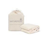 Naturepedic Organic Waterproof Mattress Protector Pad, Fitted Stretch Knit Mattress Cover for 9"-16" Depth, Twin XL