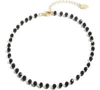 Naturepernulo Black Beaded Bracelets for Women Adjustable Gold Black Lucky Bracelets, M, Alloy, no gemstone