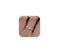 Naturepernulo CZ Silver Belt Buckle Ring for Women Adjustable Brushed Belt Buckle Band Ring, Metal, No Gemstone
