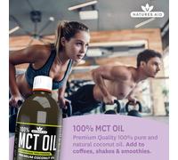 Natures Aid 100 MCT Oil 500ml Premium Coconut MCT Energy Boost Keto