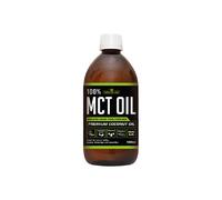 Natures Aid 100% MCT Oil from Coconut, Unflavoured, 500ml - Made in UK to GMP standards, Fast-Absorbing Energy for Coffee, Shakes & Smoothies
