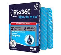 Natures Aid Bio360 Pro-30 Max 30 Billion CFU Supplement - 30 Capsules | Supports Gut Health, Immunity & Digestion, High Strength Live Cultures, Vegan, Gluten-Free, Non-GMO