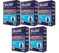 Natures Aid Bio360 Pro-30 MAX, Pack of 5, 300 Capsules Total | 30 Billion Bacteria, 60 Capsules per Pack