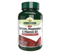 Natures Aid Calcium Magnesium and D3, Helps Maintain Normal Bones, Teeth and Muscle Function, Vegan, 90 Tablets