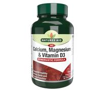 Natures Aid Calcium Magnesium & Vitamin D3 - Supports Bones Teeth Muscle Function & Immunity Supplement - High Potency Calcium Absorption and Immune