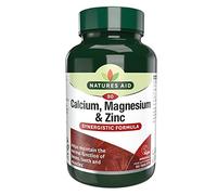 Natures Aid Calcium Magnesium Zinc - Supports Bones Teeth Muscle Function & Immunity - High Potency Natural Immune Health Supplement - Vegan, Non-GMO, Gluten-Free - 90 Tablets