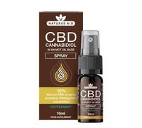 Natures Aid CBD Oil 10% Spray 1000mg - 10ml Liquid | Supports Wellbeing, Stress, Sleep & Anxiety, Natural Peppermint Flavour, Vegan, High Absorption, Non-GMO