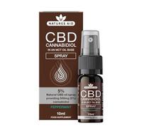 Natures Aid CBD Oil 5% Spray 500mg - Supports Stress Sleep & Anxiety Relief - Natural Peppermint Flavour - High Potency Cannabidiol - Non-GMO, Vegan - Easy Dose Oral Spray - 10ml