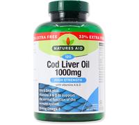 Nature's Aid Cod Liver Oil 1000mg High Strength 120 Softgels