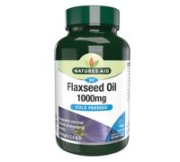 Natures Aid Cold Pressed Flaxseed Oil - 90 x 1000mg Capsules