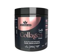 Natures Aid Collagen Shake Powder 8000mg - Vanilla, 225g | Premium Hydrolysed Bovine Collagen Peptides, With Hyaluronic Acid, Selenium, Biotin & Vitamin C