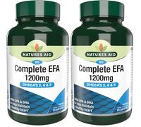 Natures Aid Complete EFA - Omega 3-6-9 Fatty Acids - Supports Heart, Brain & Joint Health - High Strength Balanced EFA Blend - Gluten Free, Non-GMO - 90 Softgel Capsules (Pack of 2)