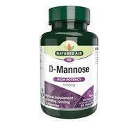Natures Aid D-Mannose 1000mg - High Strength - Supports Urinary Tract Health - Vegan - Non-GMO - Gluten Free - Antioxidant Support - Food Supplement for Women & Men - 60 Tablets