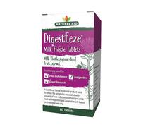 Natures Aid DigestEeze Milk Thistle 60 Tablets - Supports Liver & Digestive Health - High Strength Silymarin - Vegan, Non-GMO, Gluten-Free - T