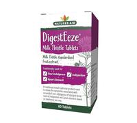 Natures Aid DigestEeze Milk Thistle 60 Tablets | Supports Liver & Digestive Health, High Strength Silymarin, Traditional Remedy for Indigestion, Vegan, Non-GMO, Gluten-Free
