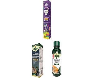 Natures Aid Family Immune Support Bundle, including Mini Drops Immune Plus, Beta Glucans Immune Support + and Chewable Vitamin C