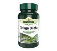 Natures Aid Ginkgo Biloba 6000mg High Strength - Supports Brain Function, Memory & Circulation Natural Antioxidant Food Supplement - Vegan,