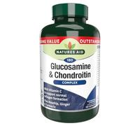 Natures Aid Glucosamine & Chondroitin Complex - Rosehip Ginger Turmeric Vitamin C Supplement - Joint Support Mobility, Flexibility & Cartilage Health - Non-GMO, Gluten-Free - 180 Capsules