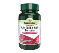 Natures Aid Hair, Skin & Nails Formula - High Potency Support for Growth, Strength & Radiance - Vegan, Gluten-Free, Non-GMO Supplement - Natural Health Supplement - 30 Tablets