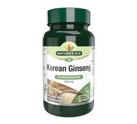 Natures Aid Korean Ginseng 600mg - 90 Tablets | Supports Energy, Vitality & Immune Health, High Strength Panax Extract with Ginsenosides, Vegan, Gluten-Free