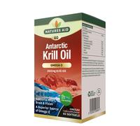Natures Aid Krill Oil 500mg Capsules - High Omega-3 EPA & DHA to Support Heart, Brain & Vision - High Absorption Phospholipids & A