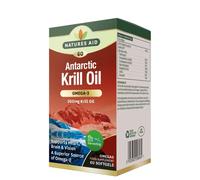 Natures Aid Antarctic Krill Oil Omega-3 500mg – High EPA & DHA, Astaxanthin – 60 Softgels
