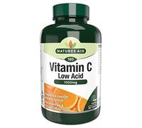 Natures Aid Low Acid Vitamin C 1000mg - 180 Tablets | High Strength Immune Support, Antioxidant Protection, Gentle on Stomach, Supports Collagen, Skin & Iron Absorption, Vegan