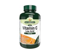 Natures Aid Low Acid Vitamin C 1000mg - High Strength Immune Support, Antioxidant Protection - Gentle on Stomach - Supports Collagen, Skin, Ener
